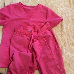 Vibrant Pink Women's Scrub Set